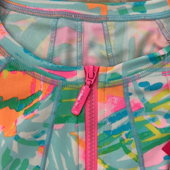 NWT Lilly Pulitzer Swim Sunguard Top- Sea Salt and Sun, Size XXS - Picture 4 of 6